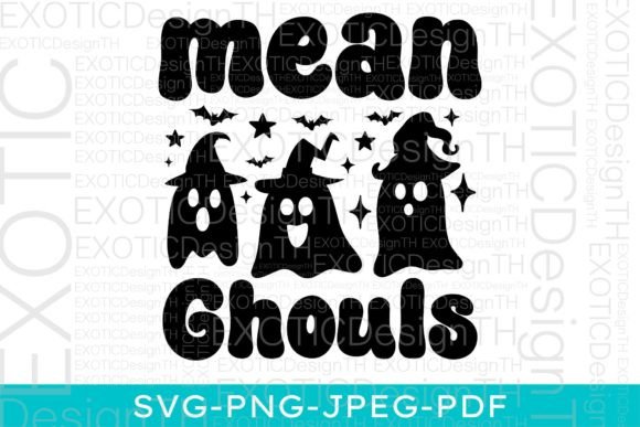 Cute and Spooky: Mean Ghouls Boo Embroidery Design