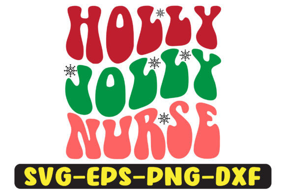 Holly Jolly Nurse Png Sublimation Design