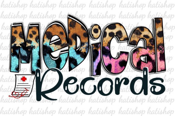 Medical Records Leopard Png for Embroidery