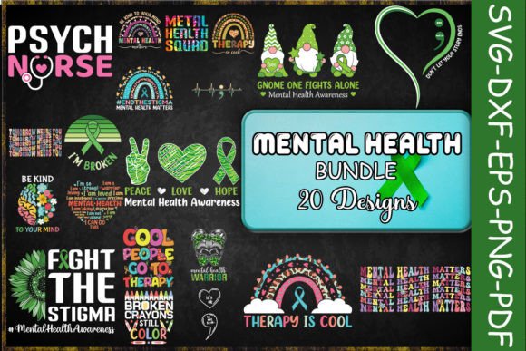 MentalHealth Bundle: A Thoughtful Design for Embroidery