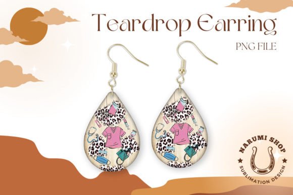Nurse Fashion Leopard Teardrop Earring