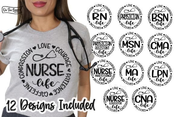 Nurse Life Bundle 12 Designs NURSE SVG