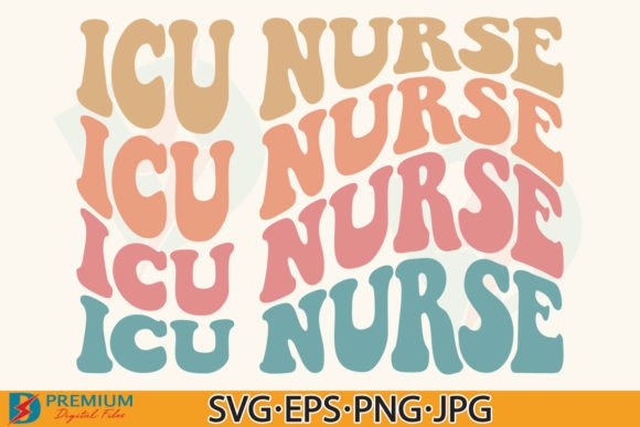 Retro ICU Nurse SVG PNG for Unique Gifts