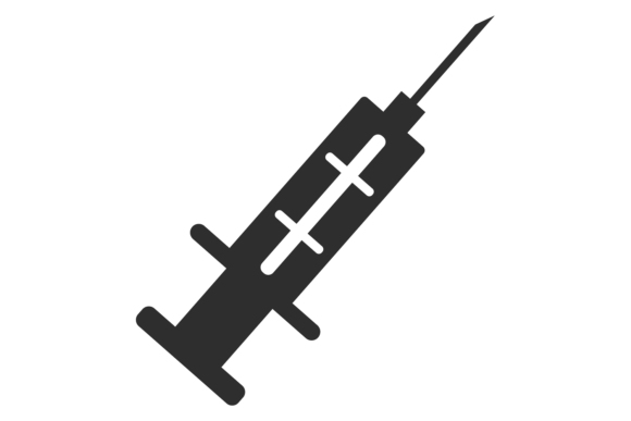 Syringe Black Icon: A Sharp Addition to Medical-Themed Embroidery