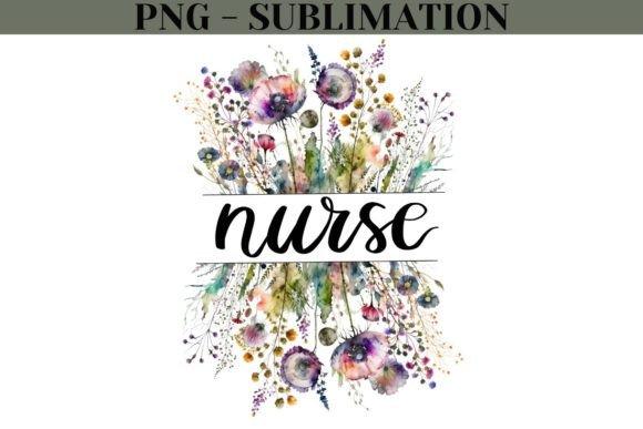 Wildflower Nurse PNG for Embroidery Projects